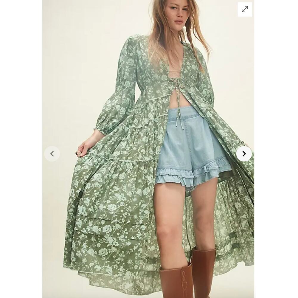 Free People Pappiet Midi Dress Floral XS NEW